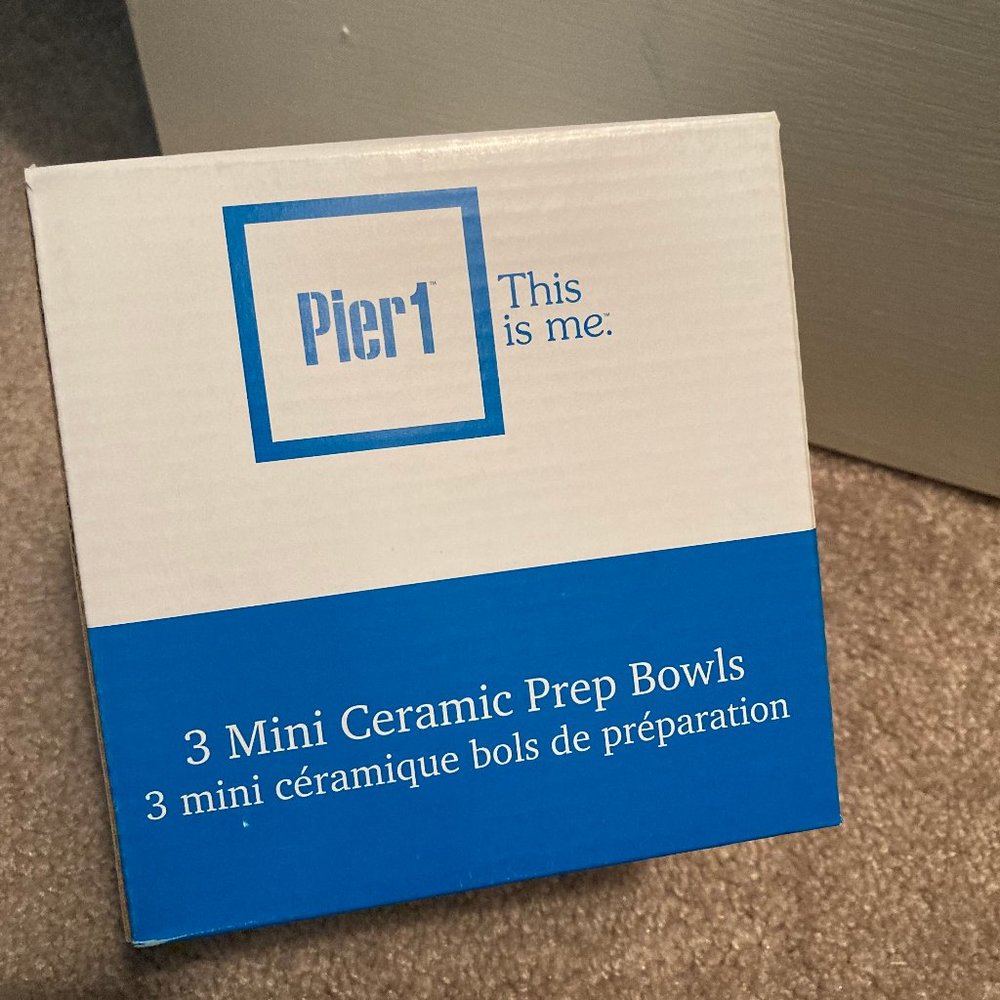 pier1 3 mini ceramic prep bowls - 4 for $30